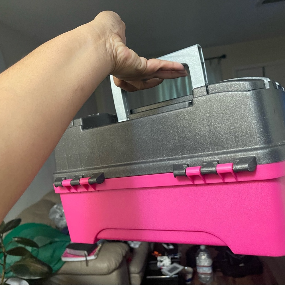 Pink and Gray Storage Box - Picture 4 of 5